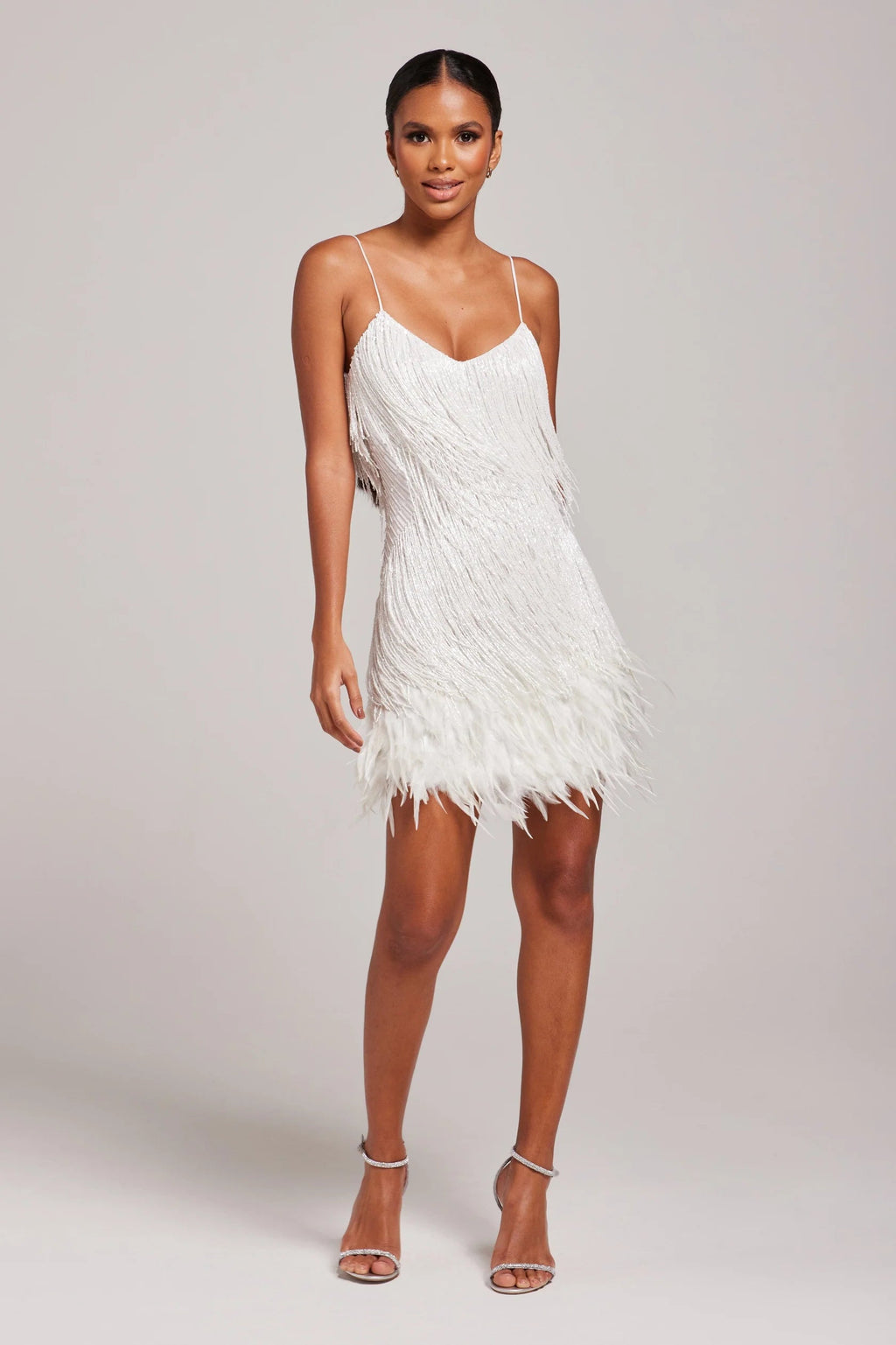 Women's Fringe Spaghetti Strap Mini Dress