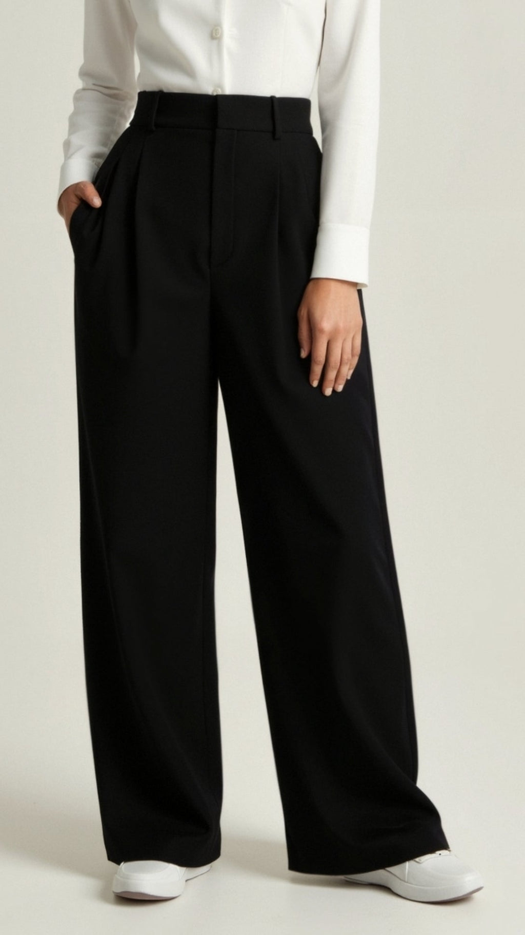Women's High-Waisted Pleated Wide Leg Pants