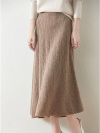 Women's Knit A-Line Midi Skirt