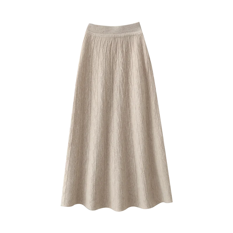 Women's Knit A-Line Midi Skirt