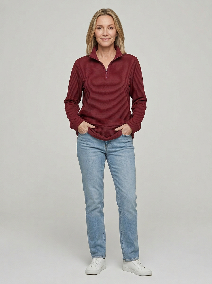 Women's Quarter Zip Pullover Sweater