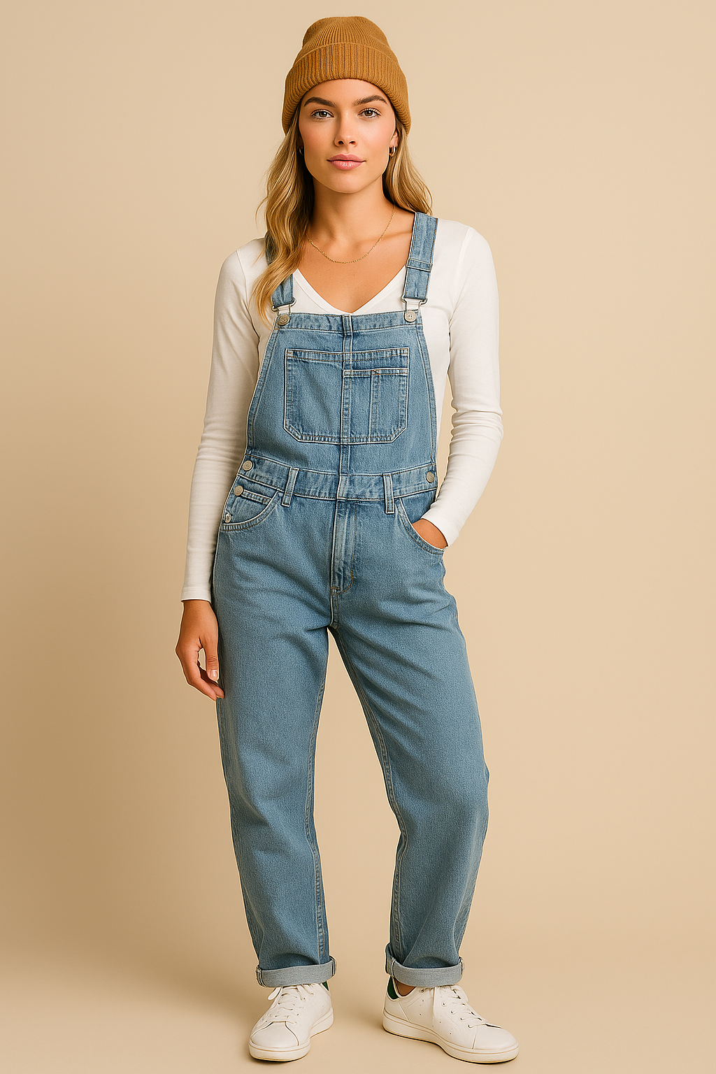 Women's Relaxed Fit Denim Overalls