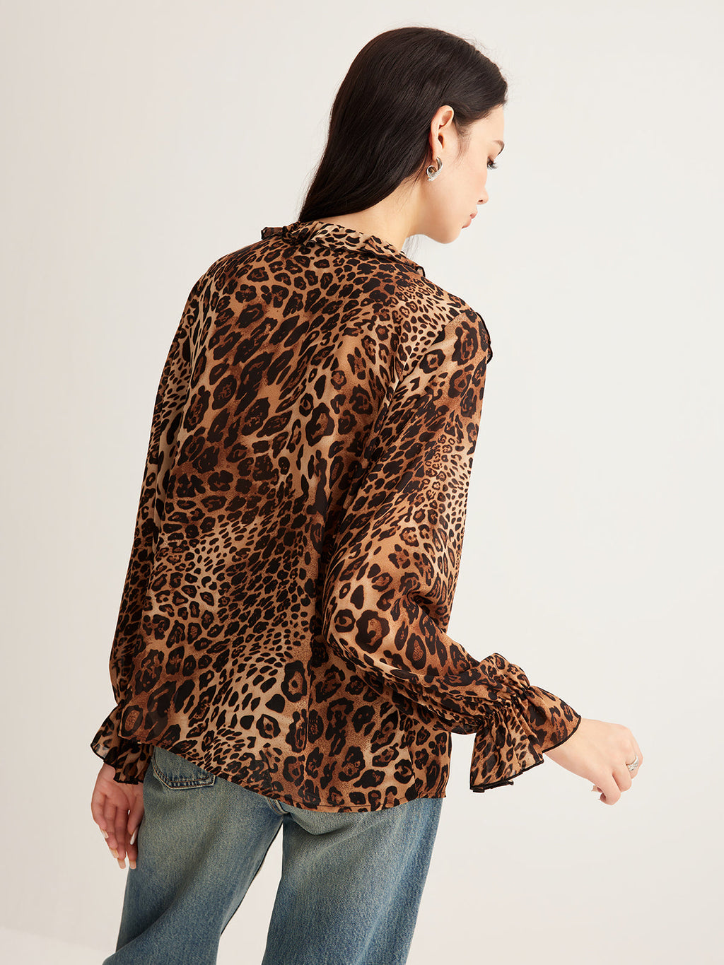 Women's Ruffle Long-Sleeve Blouse