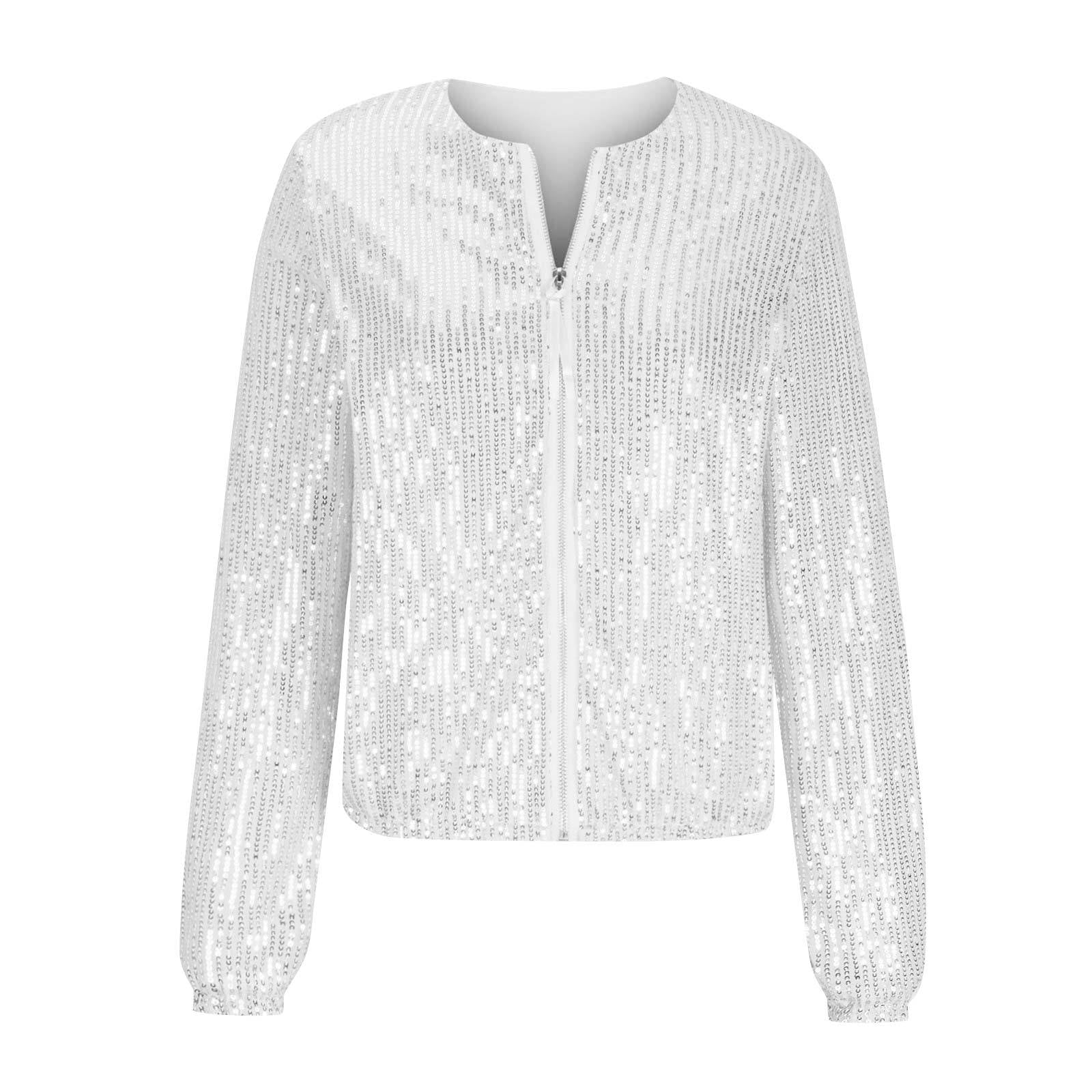 Women's Sequin Bomber Jacket