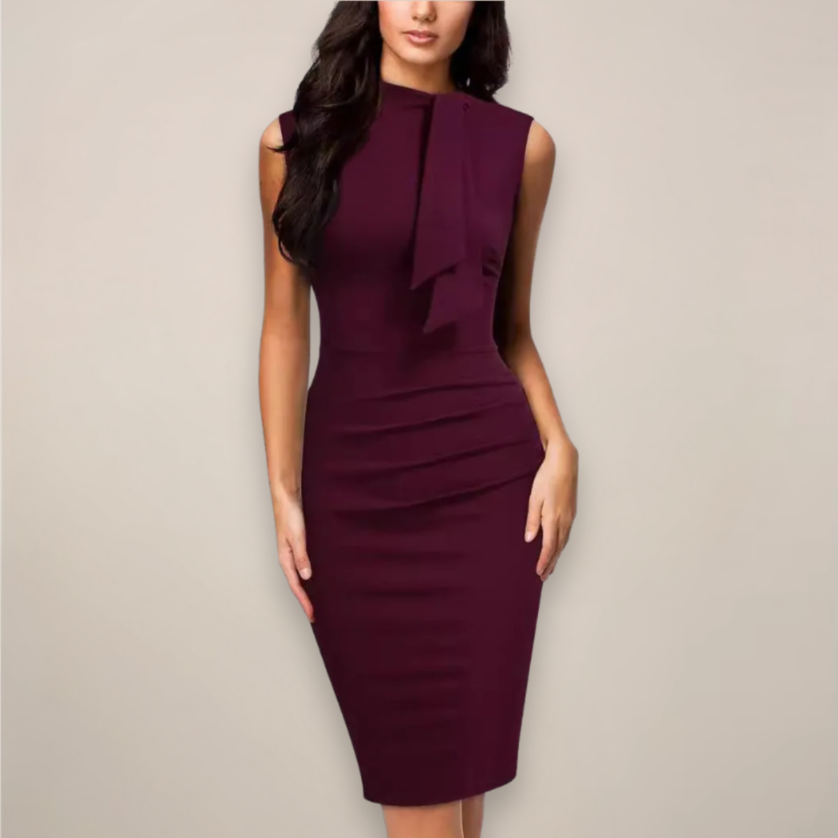 Women's Sleeveless Cocktail Midi Dress