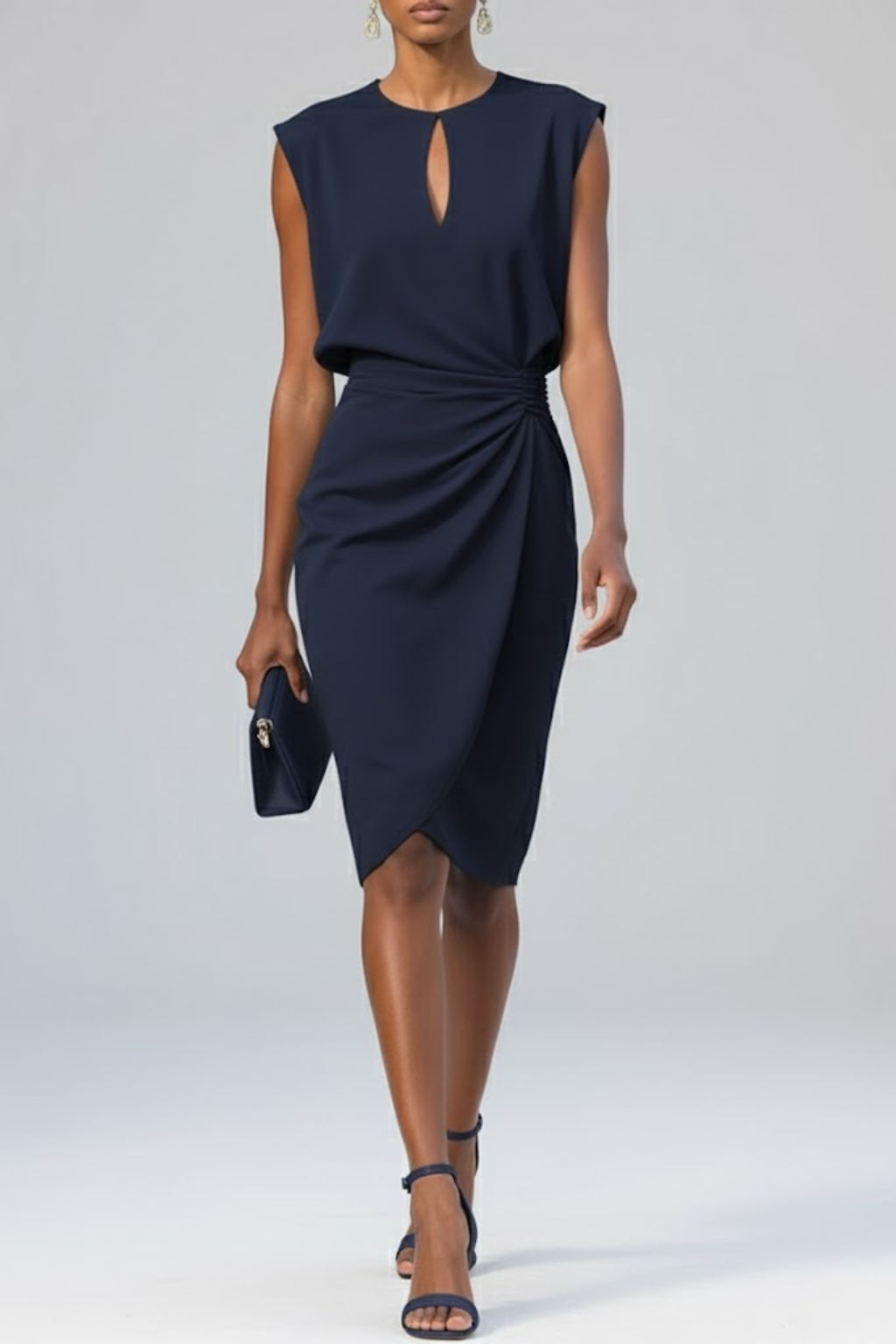 Women's Sleeveless Pencil Midi Dress
