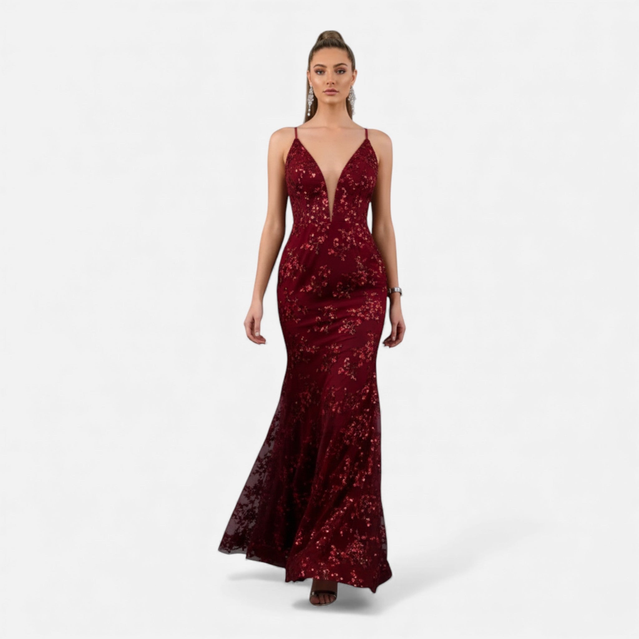 Women's Spaghetti Strap Floral Maxi Dress