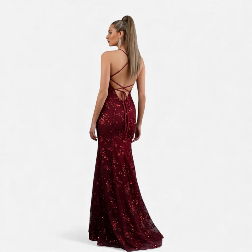 Women's Spaghetti Strap Floral Maxi Dress
