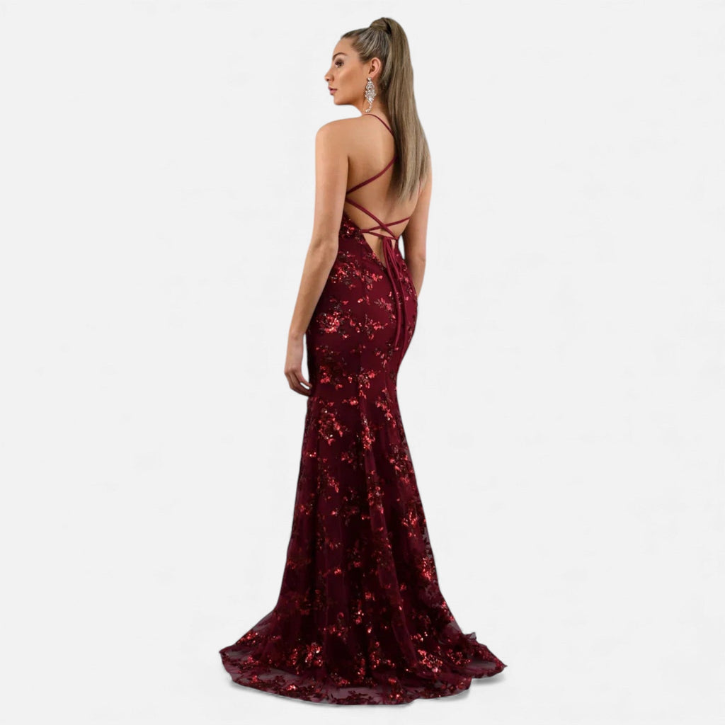 Women's Spaghetti Strap Floral Maxi Dress