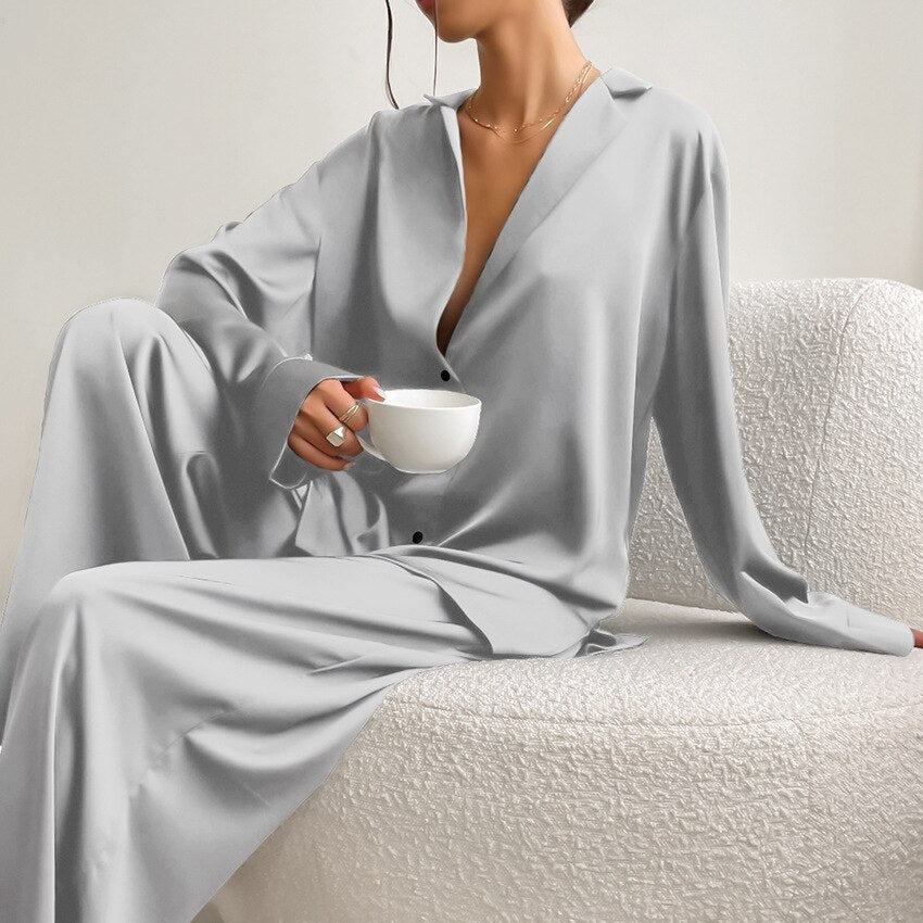 Women's Wide Leg Pant Set