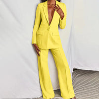 Women's Wide-Leg Pant Suit Set