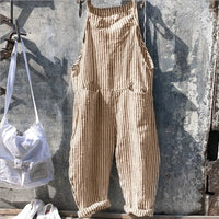 Women's Wide Striped Vintage Jumpsuit | Ideal for Summer