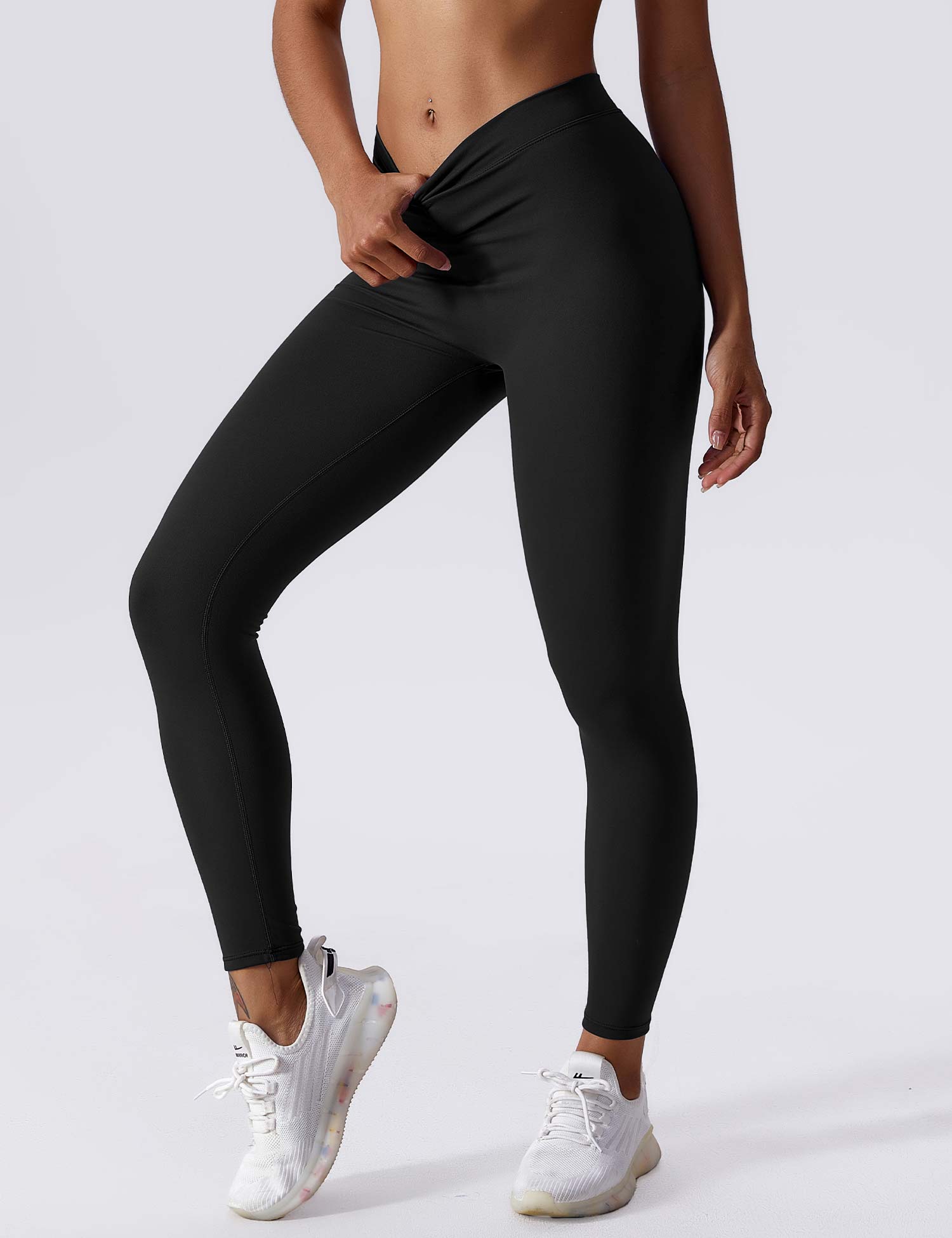 Women’s V-Back Scrunch Leggings – Seamless, Sculpting & Ultra-Soft Fit