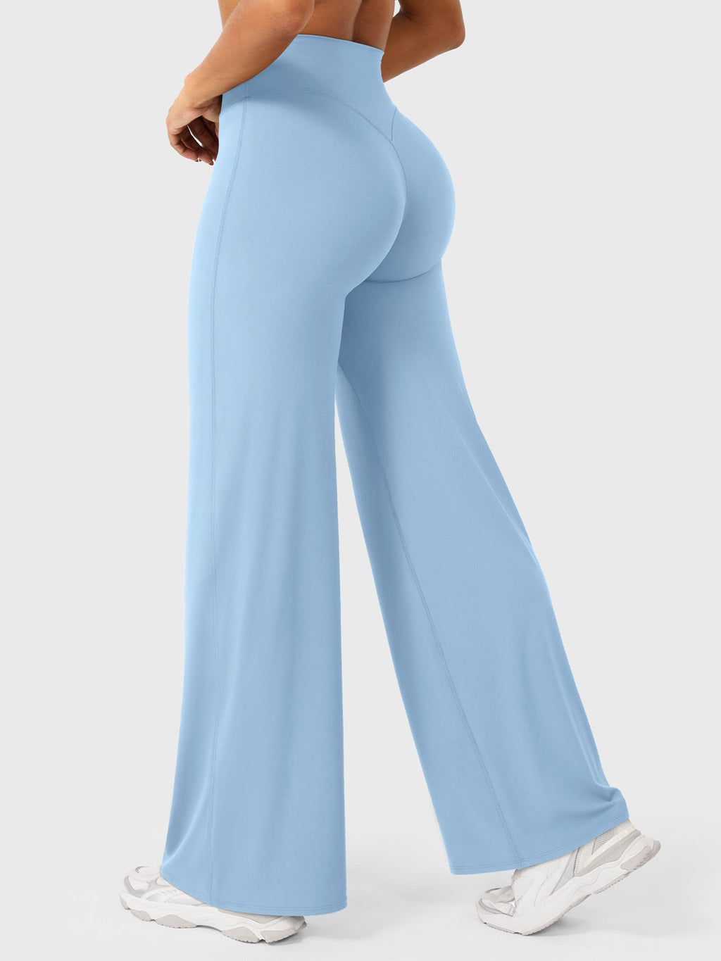 High-Waist Flared Pants – Stretch Straight-Leg with Hip-Contouring Fit