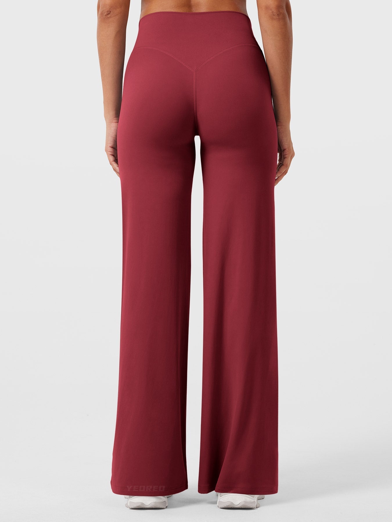 High-Waist Flared Pants – Stretch Straight-Leg with Hip-Contouring Fit