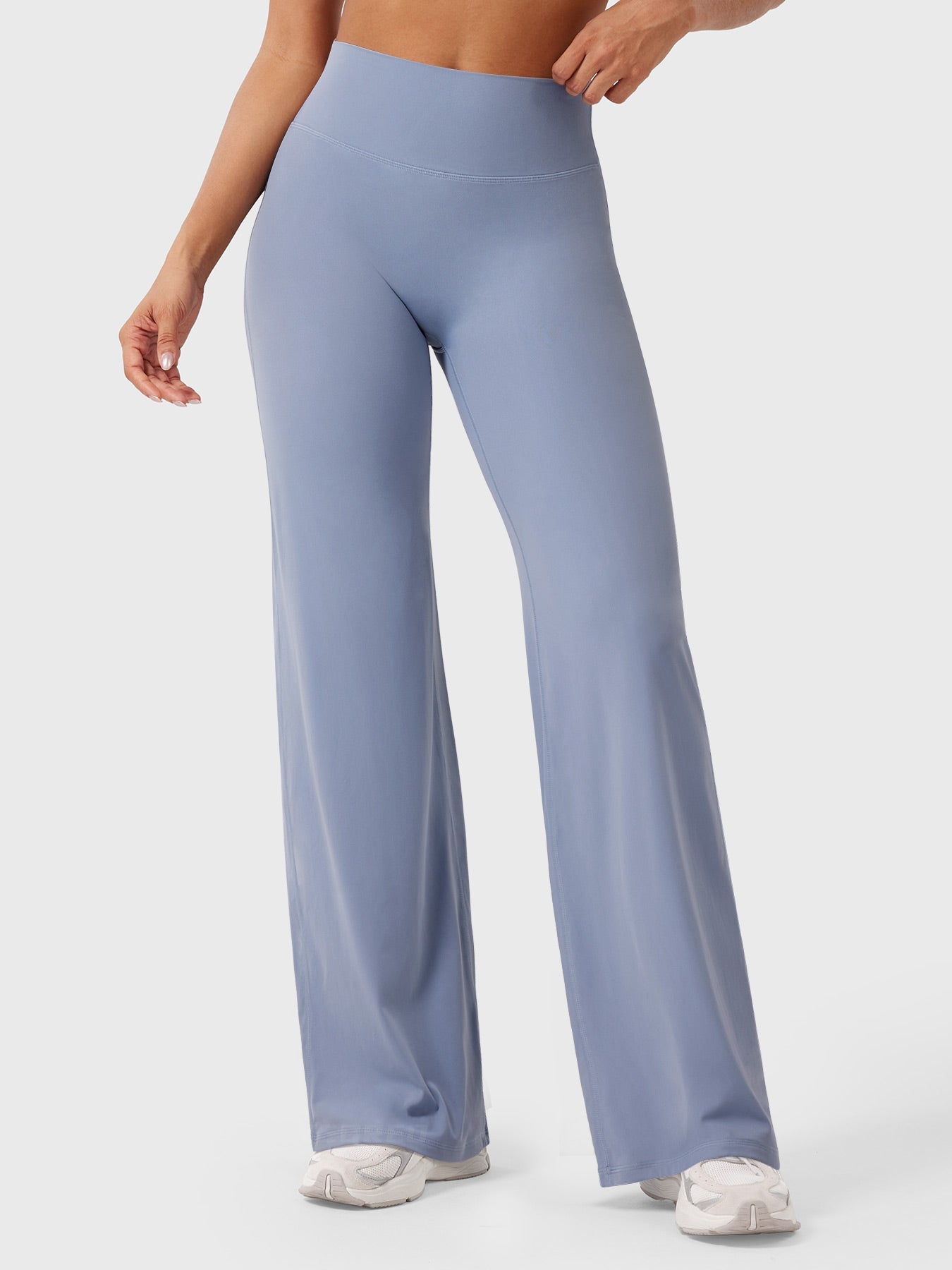 High-Waist Flared Pants – Stretch Straight-Leg with Hip-Contouring Fit