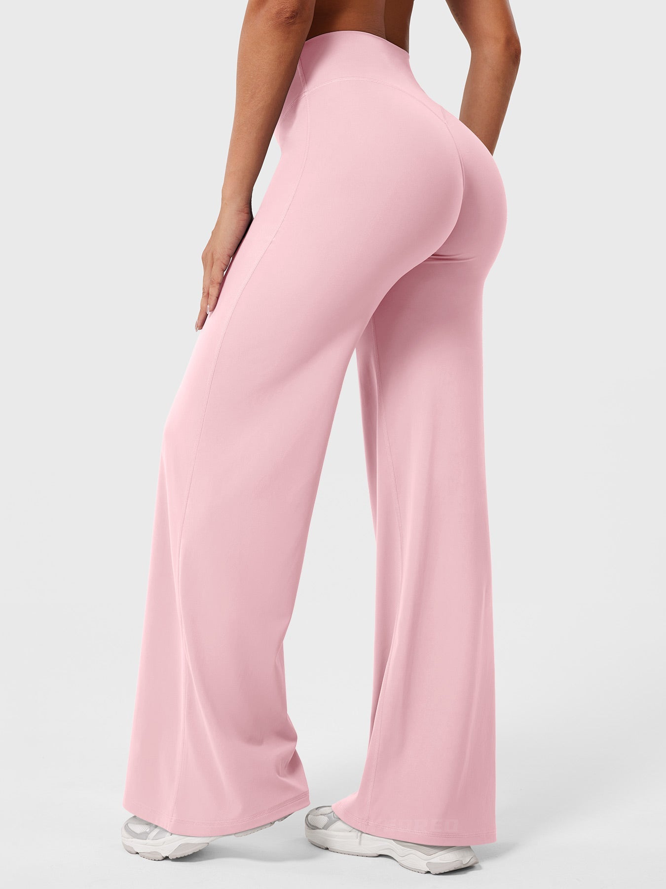 High-Waist Flared Pants – Stretch Straight-Leg with Hip-Contouring Fit
